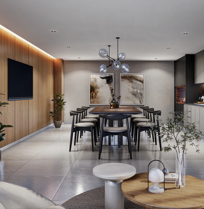 imagen interior del quincho en terraza edificio vita, deptos en venta carlos paz cordoba